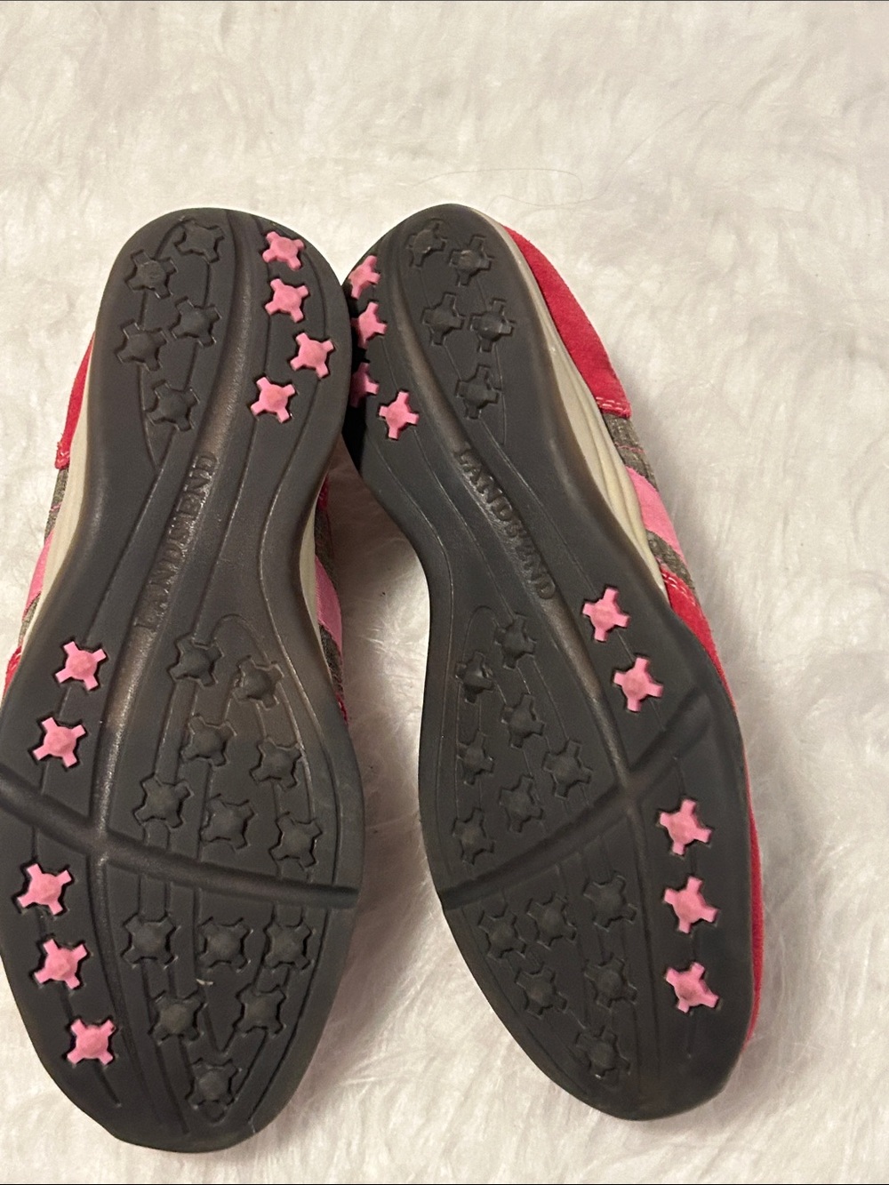 Lands' End Women's Pink and Olive Zip-Front Slip-On Sneakers - Picture 5 of 8